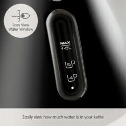 Morphy Richards Venture Black Pyramid Kettle -Morphy Richards Sales 2024 100131 Easy View Water Window text