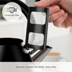 Morphy Richards Venture Black Pyramid Kettle -Morphy Richards Sales 2024 100131 Limescale Filter text