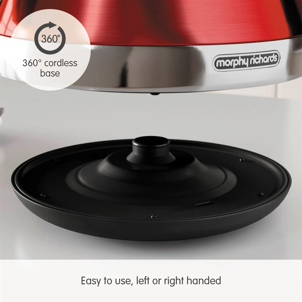 Morphy Richards Venture Red Pyramid Kettle 6 Morphy Richards Venture Red Pyramid Kettle - Image 4