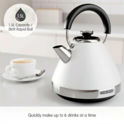Morphy Richards Venture White Pyramid Kettle 14 Morphy Richards Venture White Pyramid Kettle -Morphy Richards Sales 2024 100134 1.5L Capacity text