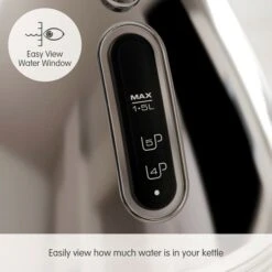 Morphy Richards Venture Retro Polished Stainless Steel Pyramid Kettle 12 Morphy Richards Venture Retro Polished Stainless Steel Pyramid Kettle -Morphy Richards Sales 2024 100330 Easy View Water Window text