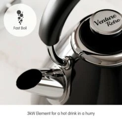 Morphy Richards Venture Retro Black Pyramid Kettle 11 Morphy Richards Venture Retro Black Pyramid Kettle -Morphy Richards Sales 2024 100331 Fast Boil text