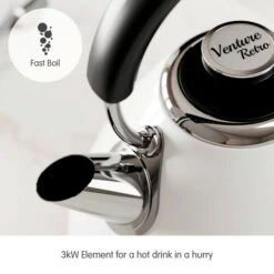 Morphy Richards Venture Retro White Pyramid Kettle 13 Morphy Richards Venture Retro White Pyramid Kettle -Morphy Richards Sales 2024 100332 Fast Boil text