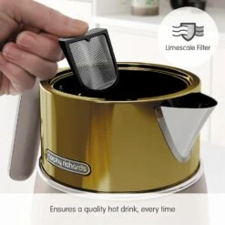 Morphy Richards Signature Opulent Gold Kettle -Morphy Richards Sales 2024 100743 Limescale Filter text