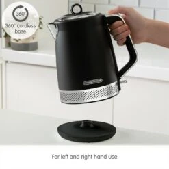 Morphy Richards Illumination Black Stainless Steel Jug Kettle -Morphy Richards Sales 2024 108020 360 cordless base text