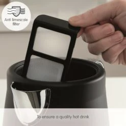 Morphy Richards Illumination Black Stainless Steel Jug Kettle -Morphy Richards Sales 2024 108020 Anti limescale filter text