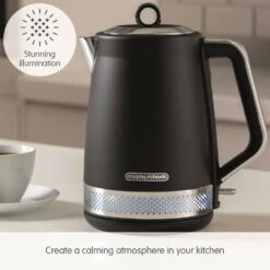 Morphy Richards Illumination Black Stainless Steel Jug Kettle -Morphy Richards Sales 2024 108020 Stunning Illumination text