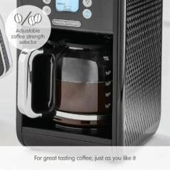 Morphy Richards Verve Black Pour Over Filter Coffee Machine 10 Morphy Richards Verve Black Pour Over Filter Coffee Machine -Morphy Richards Sales 2024 163005 Adjustable coffee strength selector text