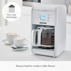 Morphy Richards Verve White Pour Over Filter Coffee Machine -Morphy Richards Sales 2024 163007 Pour over technology text