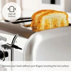 Morphy Richards Venture Brushed Stainless Steel 4 Slice Toaster -Morphy Richards Sales 2024 240130 High Lift text