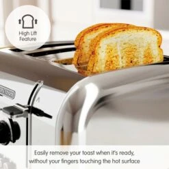 Morphy Richards Venture Retro Polished Stainless Steel 4 Slice Toaster -Morphy Richards Sales 2024 240330 High Lift text