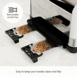 Morphy Richards Venture Retro White 4 Slice Toaster -Morphy Richards Sales 2024 240332 Crumb Tray text