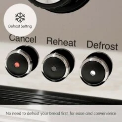 Morphy Richards Venture Retro White 4 Slice Toaster -Morphy Richards Sales 2024 240332 Defrost Setting text