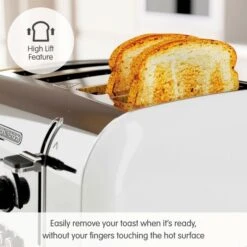 Morphy Richards Venture Retro White 4 Slice Toaster -Morphy Richards Sales 2024 240332 High Lift text
