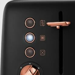 Morphy Richards Rose Gold Collection Black 4 Slice Long Slot Toaster -Morphy Richards Sales 2024 245036 illuminate