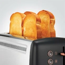 Morphy Richards Rose Gold Collection Black 4 Slice Long Slot Toaster -Morphy Richards Sales 2024 245036 slot