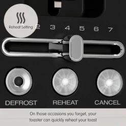 Morphy Richards Signature Opulent Black Toaster -Morphy Richards Sales 2024 245744 Reheat Setting text