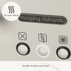 Morphy Richards Illumination White Stainless Steel 4 Slice Toaster 12 Morphy Richards Illumination White Stainless Steel 4 Slice Toaster -Morphy Richards Sales 2024 248021 Re heat setting text