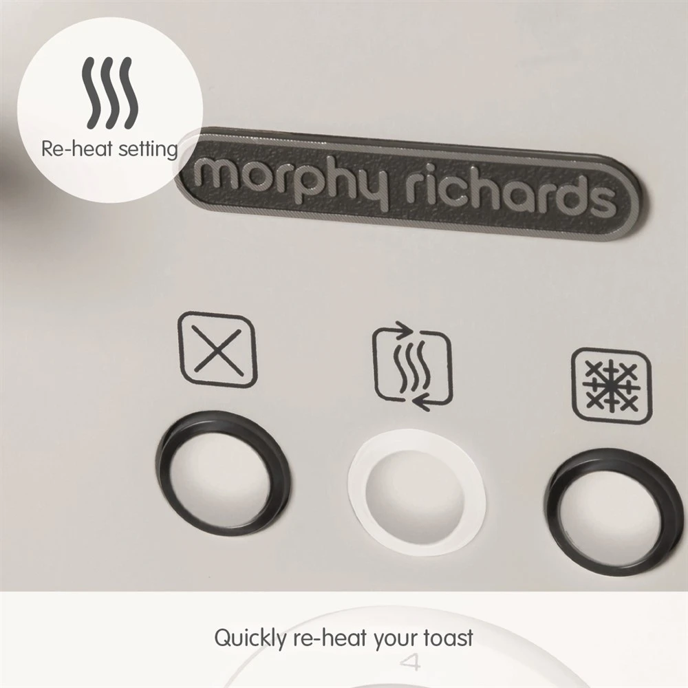 Morphy Richards Illumination White Stainless Steel 4 Slice Toaster 5 Morphy Richards Illumination White Stainless Steel 4 Slice Toaster - Image 3