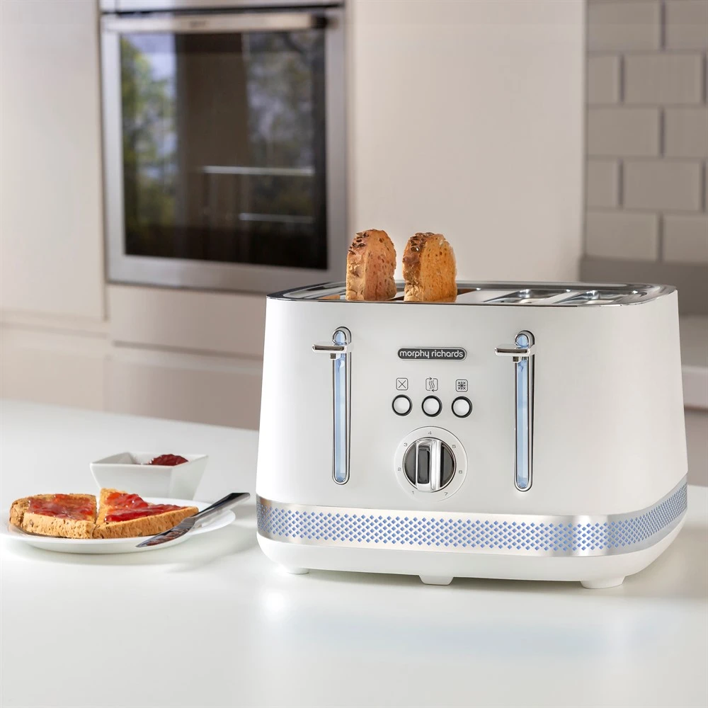 Morphy Richards Illumination White Stainless Steel 4 Slice Toaster 9 Morphy Richards Illumination White Stainless Steel 4 Slice Toaster - Image 7