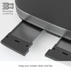 Morphy Richards Illumination Titanium Stainless Steel 4 Slice Toaster -Morphy Richards Sales 2024 248022 Removable crumb tray text