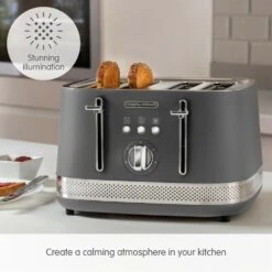 Morphy Richards Illumination Titanium Stainless Steel 4 Slice Toaster -Morphy Richards Sales 2024 248022 Stunning Illumination text