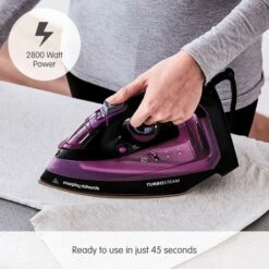 Morphy Richards Turbosteam Iron 50g Steam Output Iron -Morphy Richards Sales 2024 303140 2800W Power text