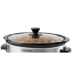Morphy Richards Brushed Stainless Steel 3.5L Slow Cooker -Morphy Richards Sales 2024 460017 lid
