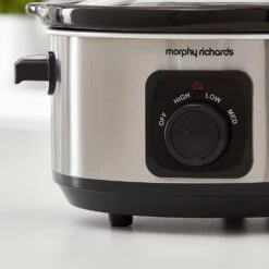 Morphy Richards Brushed Stainless Steel 3.5L Slow Cooker -Morphy Richards Sales 2024 460017 settings