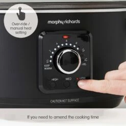Morphy Richards Easy Time 3.5L Slow Cooker -Morphy Richards Sales 2024 460021 Manual Heat Setting text 1