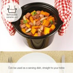 Morphy Richards Brushed Stainless Steel 1.5L Ceramic Slow Cooker 12 Morphy Richards Brushed Stainless Steel 1.5L Ceramic Slow Cooker -Morphy Richards Sales 2024 460300 Removable ceramic pot text