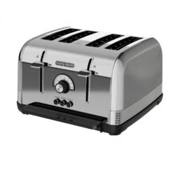Morphy Richards Venture Retro Polished Stainless Steel 4 Slice Toaster